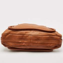 Chloé Brown Leather Large Paraty Shoulder Bag