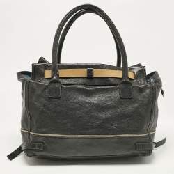 Pre Owned Chloe Black/Tan Leather Marlow Tote