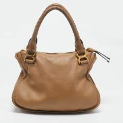 Chloé Tan Leather Medium Marcie Satchel