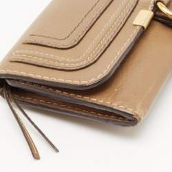 Chloe Brown Leather Marcie Continental Wallet