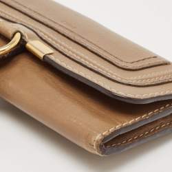 Chloe Brown Leather Marcie Continental Wallet