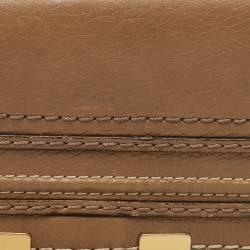 Chloe Brown Leather Marcie Continental Wallet