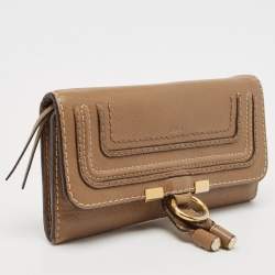 Chloe Brown Leather Marcie Continental Wallet