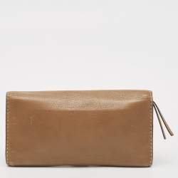 Chloe Brown Leather Marcie Continental Wallet