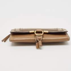 Chloe Brown Leather Marcie Continental Wallet