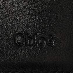 Chloe Black Leather C Trifold Wallet