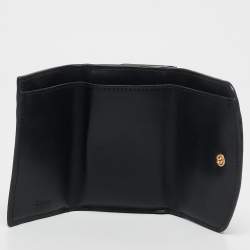 Chloe Black Leather C Trifold Wallet
