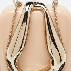 Pre Owned Chloe Beige Acrylic Perspex Kiss Clutch Bag