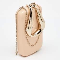 Pre Owned Chloe Beige Acrylic Perspex Kiss Clutch Bag