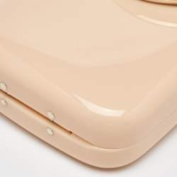Pre Owned Chloe Beige Acrylic Perspex Kiss Clutch Bag