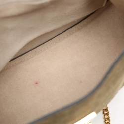 Chloe Brown/Green Leather and Suede Medium Drew Shoulder Bag