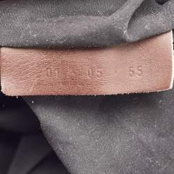 Chloe Black Canvas and Leather Logo Printed Weekender Bag