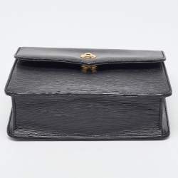 Chloe Black Leather Flap Chain Link Crossbody Bag