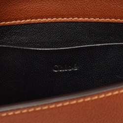 Pre Owned Chloe Brown Leather Small Nile Bracelet Minaudiere Bag