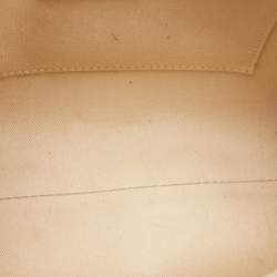 Pre Owned Chloe Black/Beige Canvas and Leather Small Woody Tote