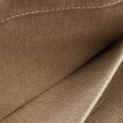 Chloe Beige/Brown Canvas Medium Woody Tote