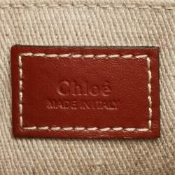 Chloe Beige/Brown Canvas Medium Woody Tote