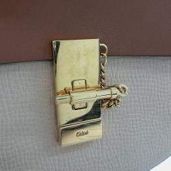 Chloe Beige Brown Leather Drew Chain Crossbody Bag