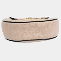 Chloe Beige Brown Leather Drew Chain Crossbody Bag