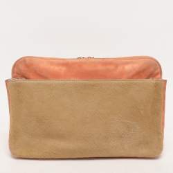 Chloe Beige/Peach Calf Hair and Suede Chain Shoulder Bag