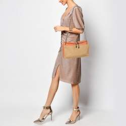 Chloe Beige/Peach Calf Hair and Suede Chain Shoulder Bag