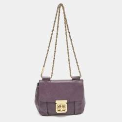 Chloe Purple Leather Small Elsie Chain Shoulder Bag