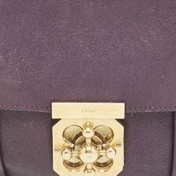 Chloe Purple Leather Small Elsie Chain Shoulder Bag