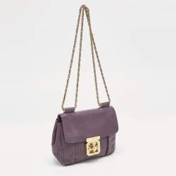 Chloe Purple Leather Small Elsie Chain Shoulder Bag