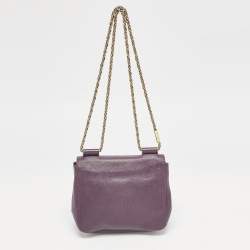 Chloe Purple Leather Small Elsie Chain Shoulder Bag