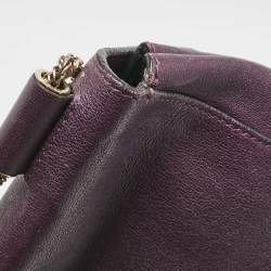 Chloe Purple Leather Small Elsie Chain Shoulder Bag