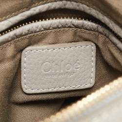 Chloe Grey Leather Medium Marcie Shoulder Bag