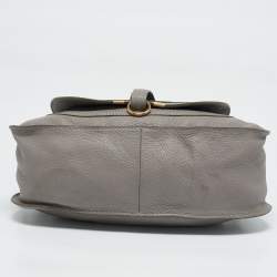 Chloe Grey Leather Medium Marcie Shoulder Bag