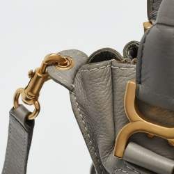 Chloe Grey Leather Medium Marcie Shoulder Bag