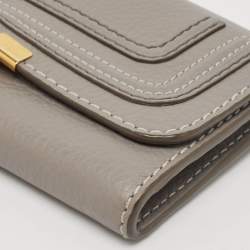 Pre Owned Chloé Grey Leather Marcie Continental Wallet