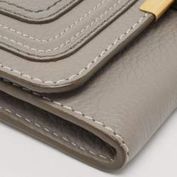 Pre Owned Chloé Grey Leather Marcie Continental Wallet