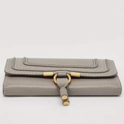 Pre Owned Chloé Grey Leather Marcie Continental Wallet