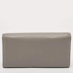 Pre Owned Chloé Grey Leather Marcie Continental Wallet
