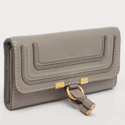 Pre Owned Chloé Grey Leather Marcie Continental Wallet