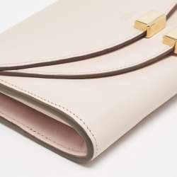Pre Owned Chloe Beige Leather Georgia Flap Continental Wallet