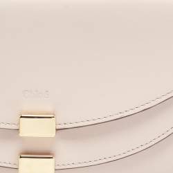 Pre Owned Chloe Beige Leather Georgia Flap Continental Wallet