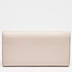 Pre Owned Chloe Beige Leather Georgia Flap Continental Wallet