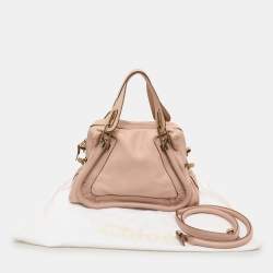 Pre Owned Chloe Peach Leather Medium Paraty Bag