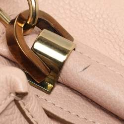 Pre Owned Chloe Peach Leather Medium Paraty Bag