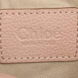Pre Owned Chloe Peach Leather Medium Paraty Bag