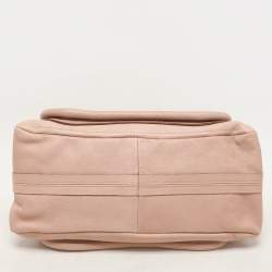 Pre Owned Chloe Peach Leather Medium Paraty Bag