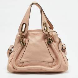 Chloe Light Peach Leather Small Paraty Bag