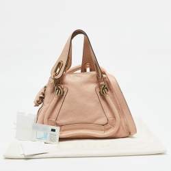 Chloe Light Peach Leather Small Paraty Bag
