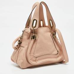 Chloe Light Peach Leather Small Paraty Bag