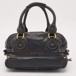 Pre Owned Chloe Navy Blue Leather Medium Paddington Satchel