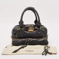 Pre Owned Chloe Navy Blue Leather Medium Paddington Satchel